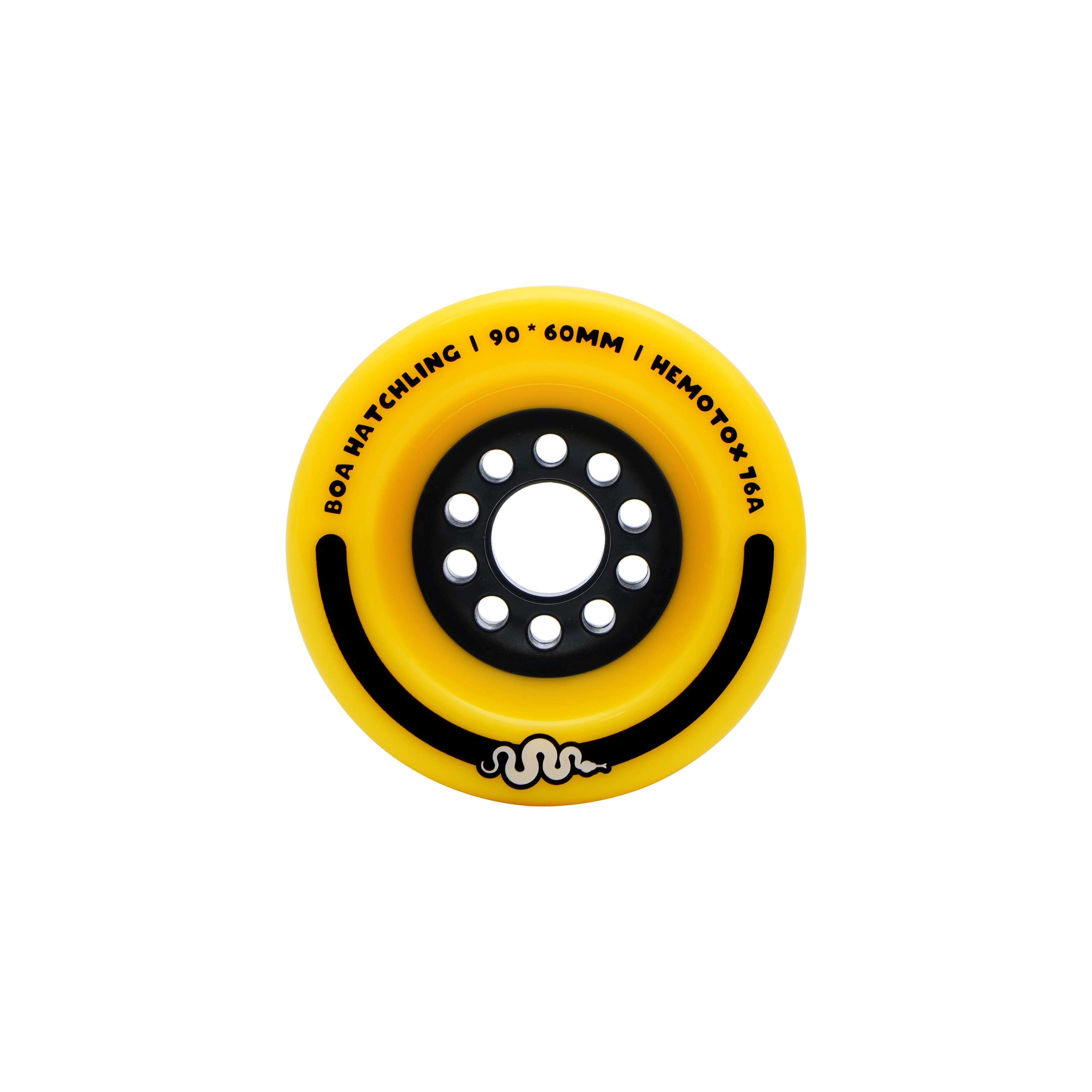 Boa Hatchling 90mm Yellow Longboard Wheels – Ultra Soft 76a - Image 4