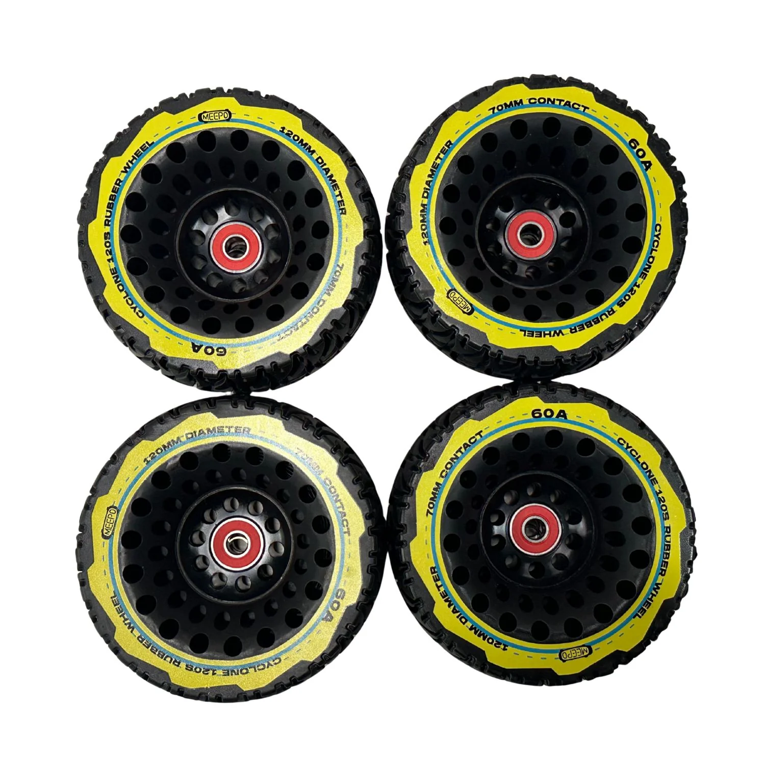 Meepo Cyclone 120s Ultra Comfort High Grip All-terrain Wheels - Image 5