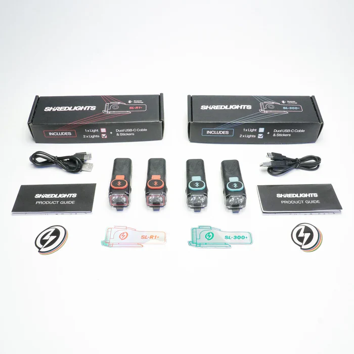 Shredlights SL-300+ Headlights & SL-R1+ Brake Lights Skateboard Bundle - Image 10